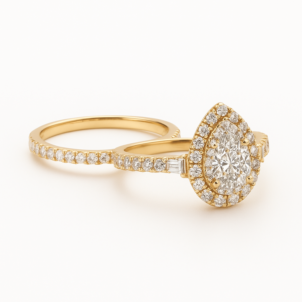 Gold With Natural Diamonds - Rings