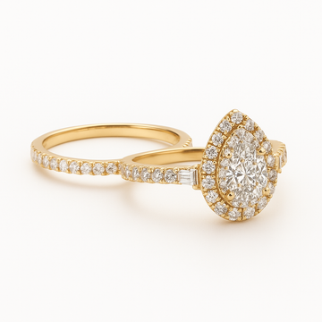 Gold With Natural Diamonds - Rings