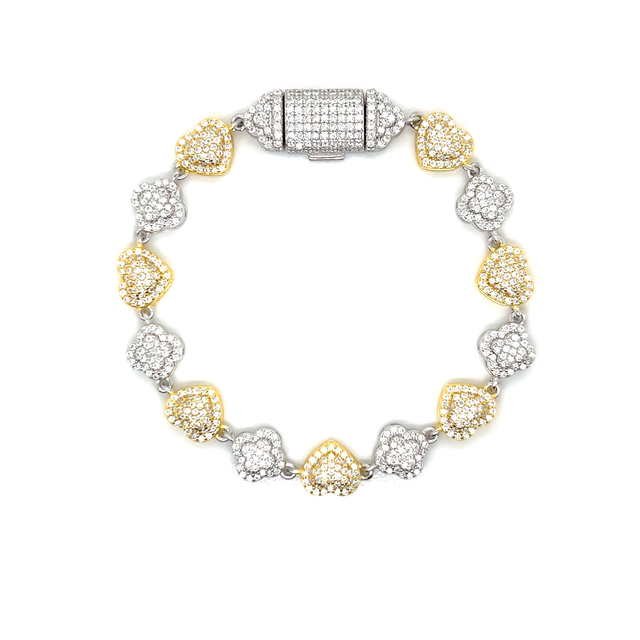 Heart Link Moissanite Bracelet