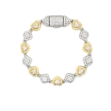 Heart Link Moissanite Bracelet