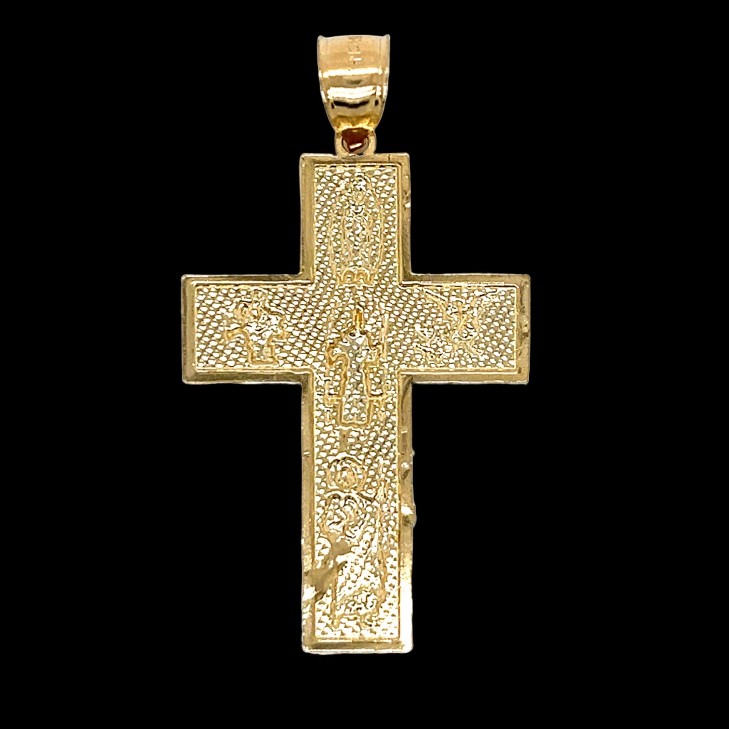 Colgante de cruz de fe de oro de 14 quilates