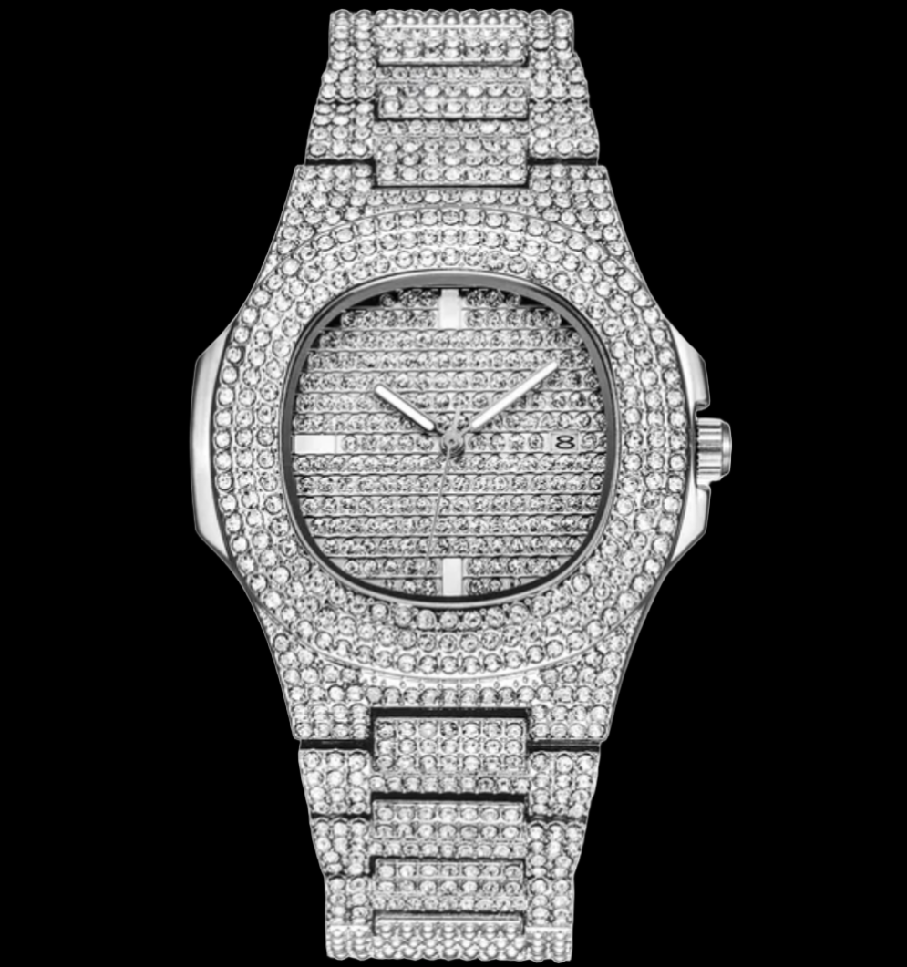 Men's Watch Luxury Brands Designer Fashion Diamond  Date Quartz Watch for Men