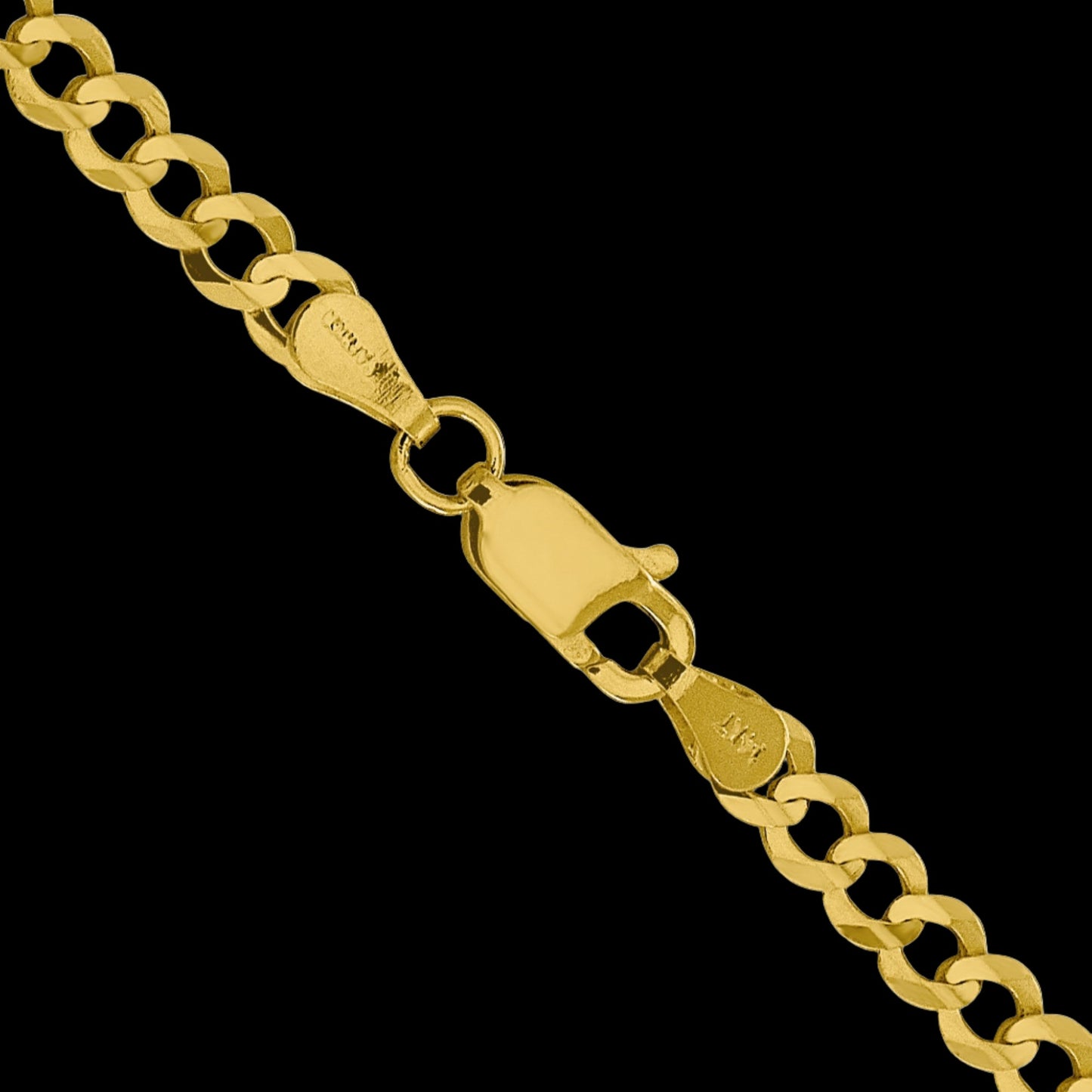 14K Gold Flat Cuban Chain