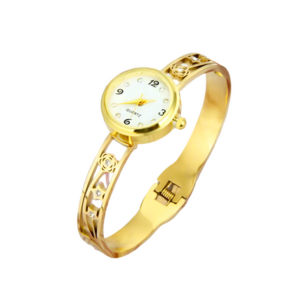 18k Gold Plated Stainless Steel Watch Bangle