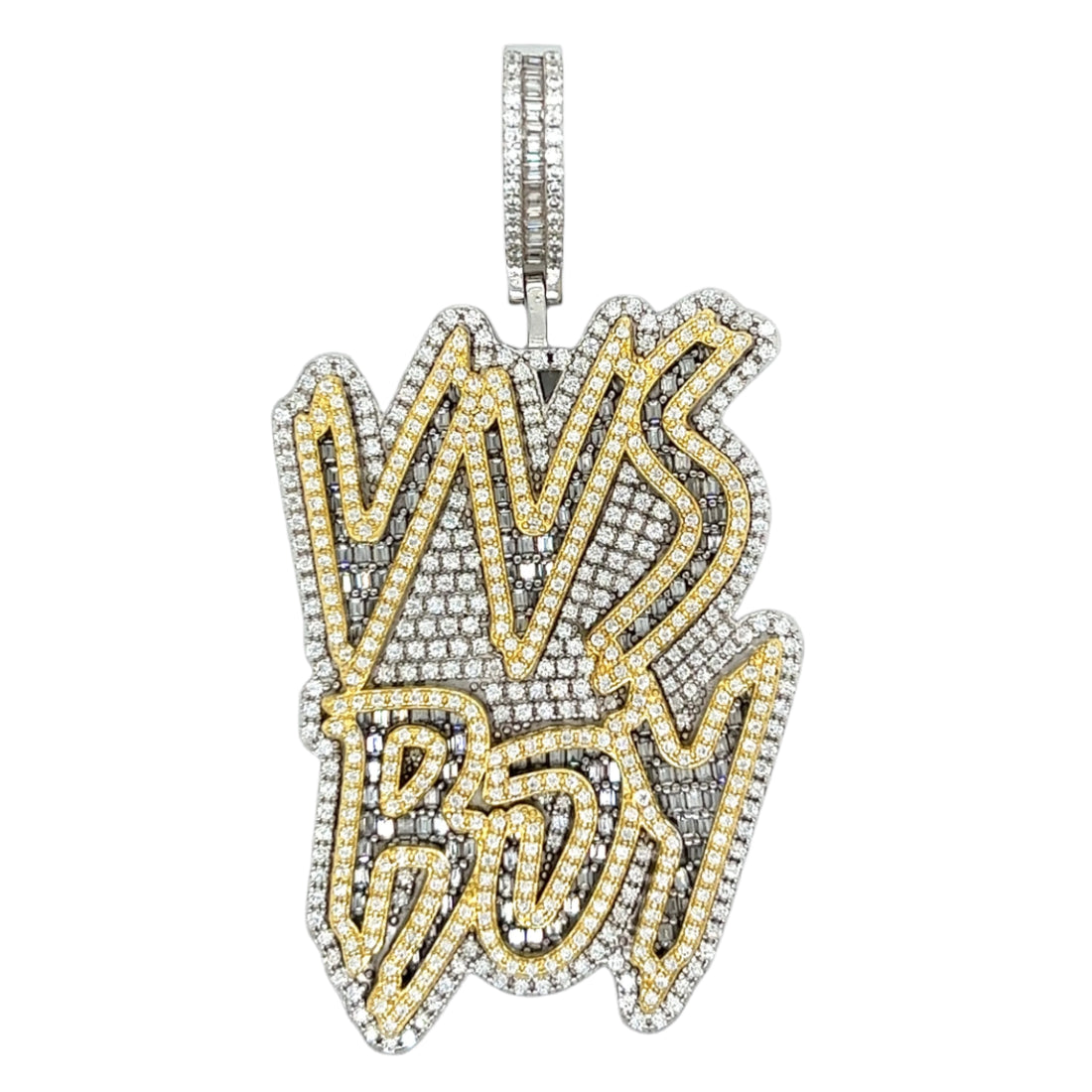 VVS Boy Lab-Created Moissanite Sterling Silver Charm Pendant