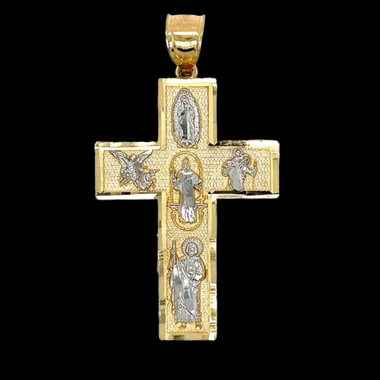 14K Gold Faith Cross Pendant