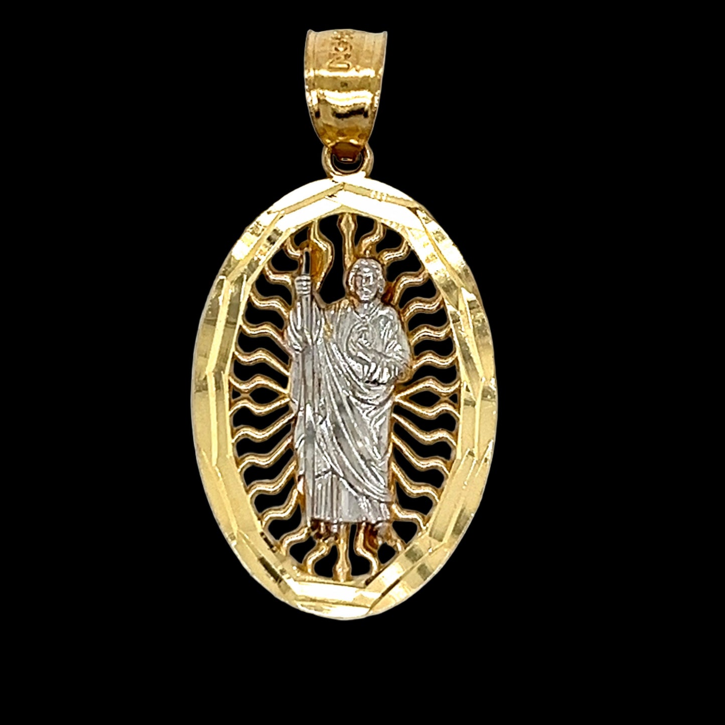 14K Gold San Judas Pendant