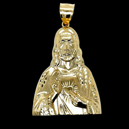 14K Gold Jesus Pendant