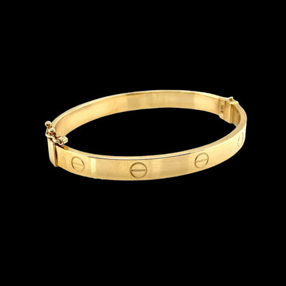 Brazalete Tornillos Oro 14K 4MM