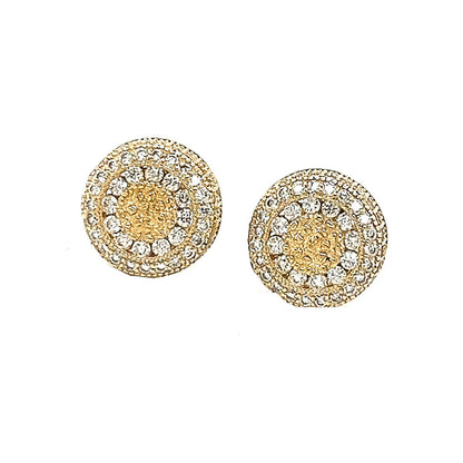 Circle 10k Pure Gold 0.58ct Moissanite Beautiful Studs - G205383