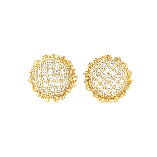 Wedding Party Stud 10k Gold 0.51CT Moissanite Round Earrings - G205243