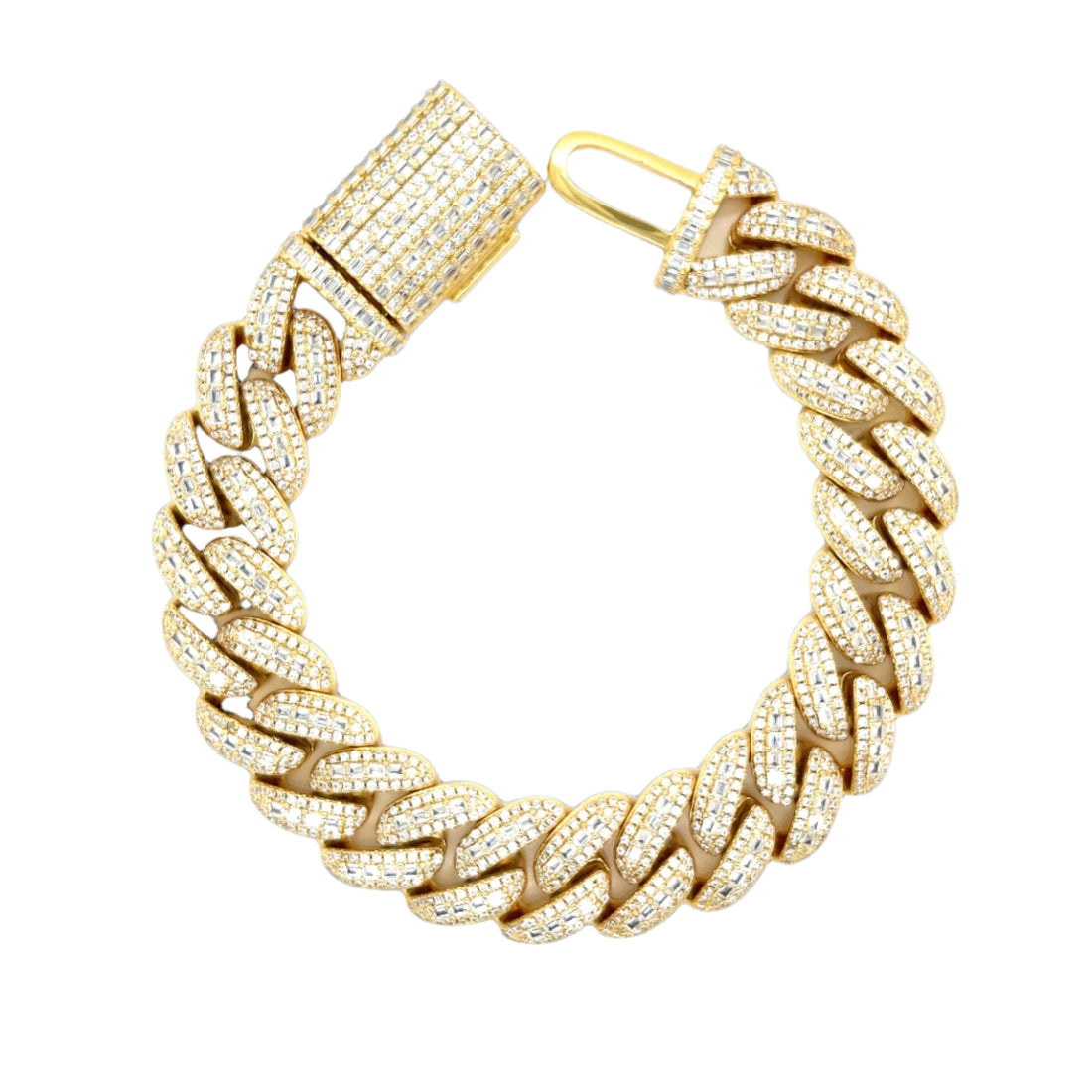 Hip Hop Iced Out Men's Cuban Link Zirconia Bracelet