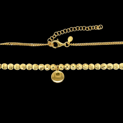 14K Gold Plated Beads Necklace