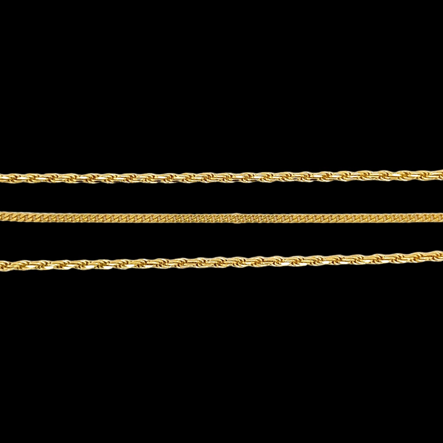 14K Gold Plated Three Layer Baby Cuban And Rope Bracelet