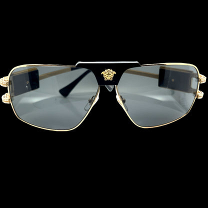 Versace Black Sunglasses with Moissanite Diamonds