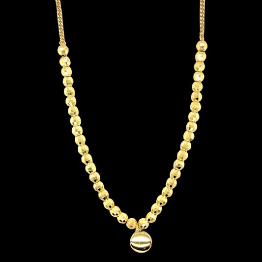 14K Gold Plated Beads Necklace