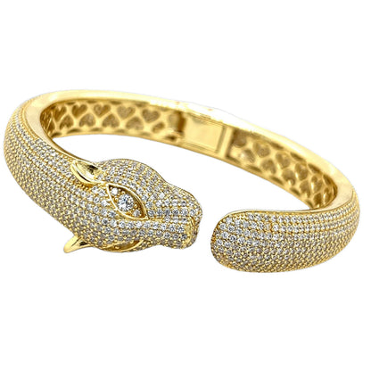 Brazalete Leopardo Plata 925