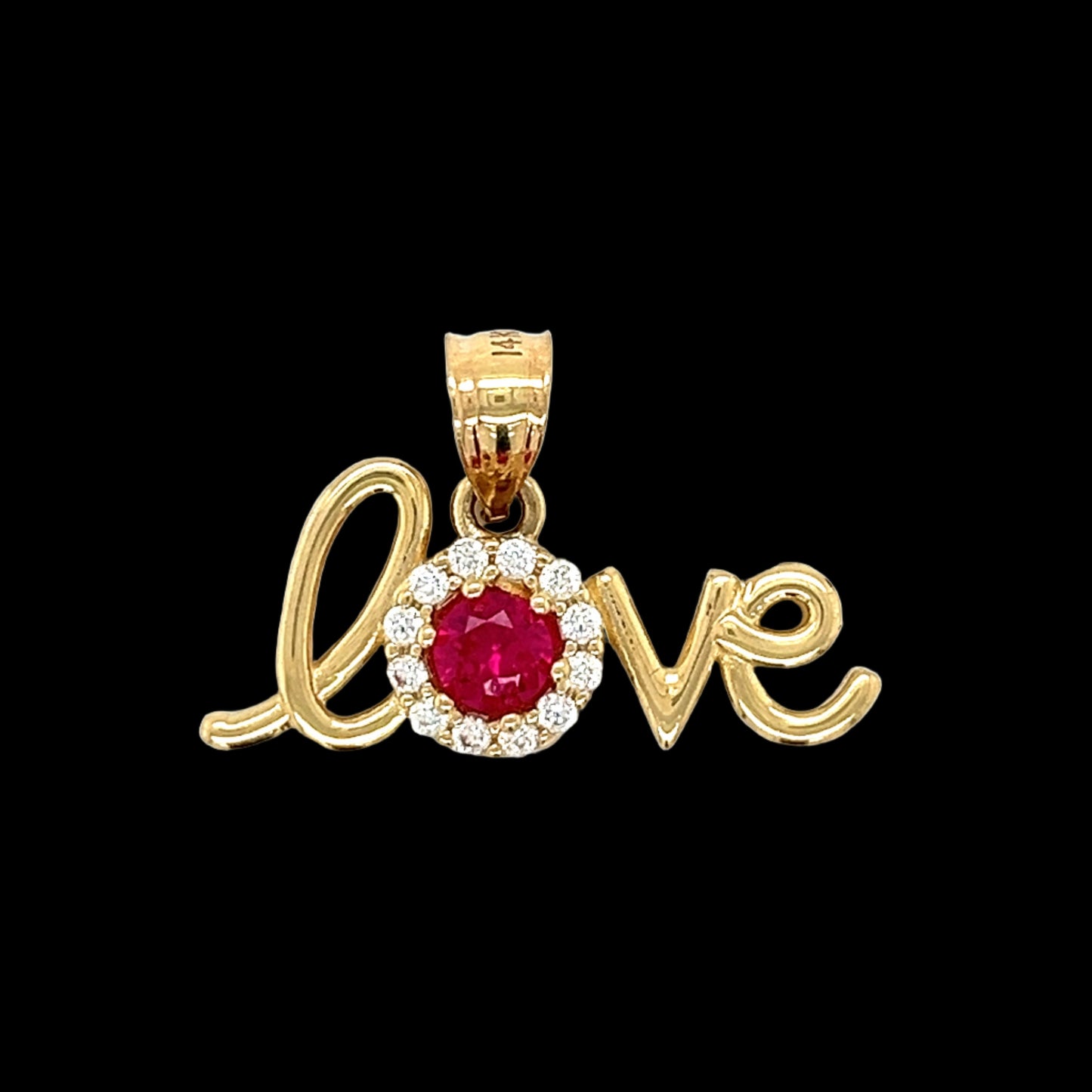 14K Gold " Love" Pendant