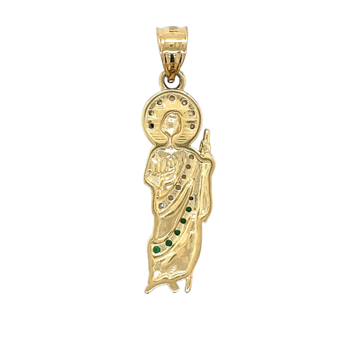 14K Gold 1.5" San Judas Pendant