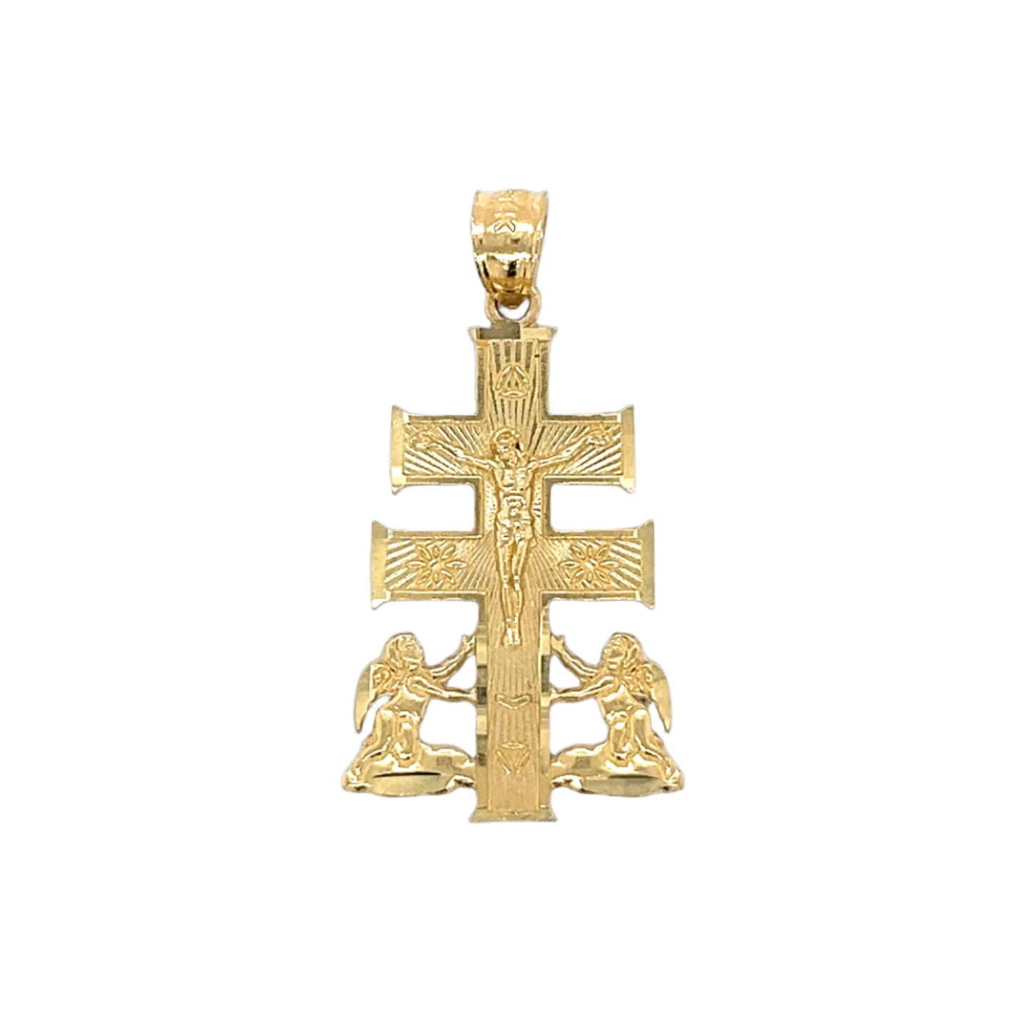 14K Gold Elegant "Caravaca" Pendant