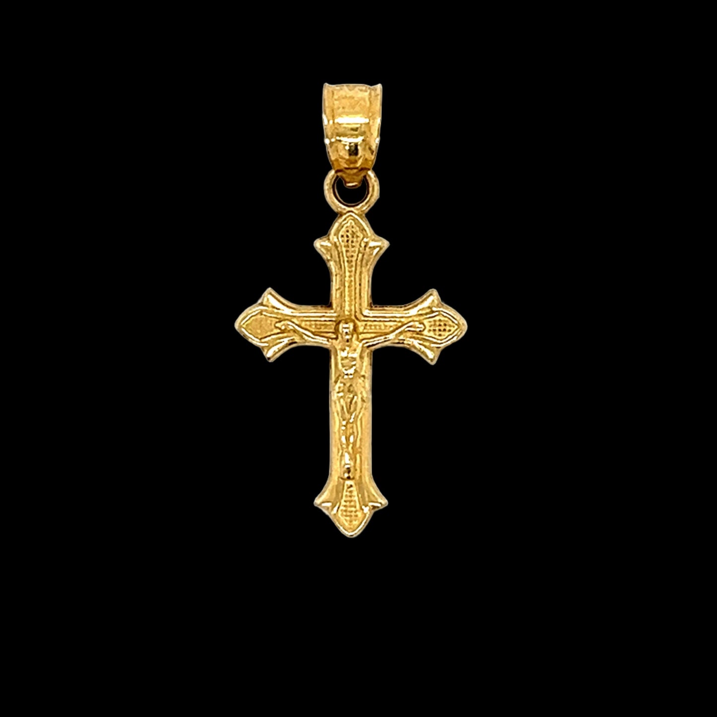 Tiny 14K Gold Plain Cross Pendant