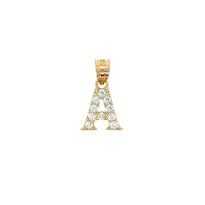 14K Gold Initials With CZ Pendants