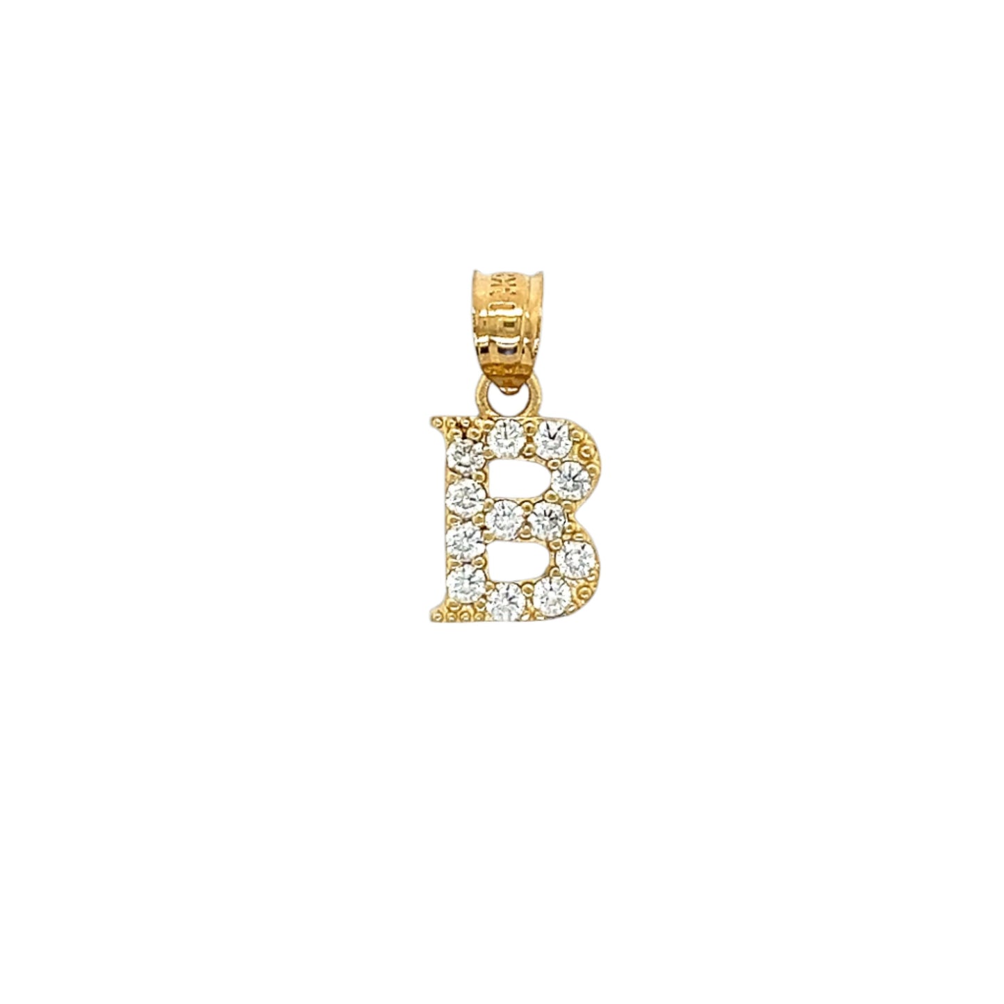 14K Timeless and Elegant Letter Jewelry CZ Pendants