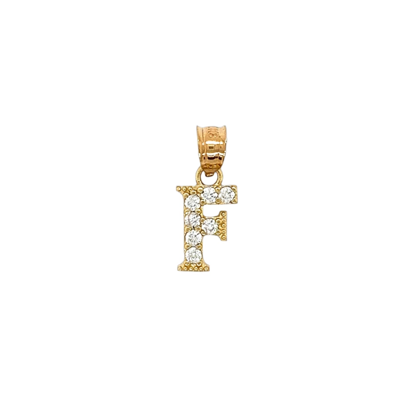 14K Timeless and Elegant Letter Jewelry CZ Pendants