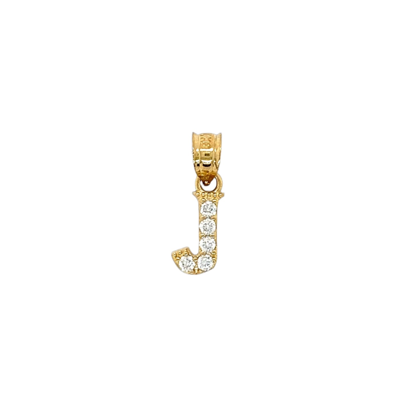 14K Timeless and Elegant Letter Jewelry CZ Pendants