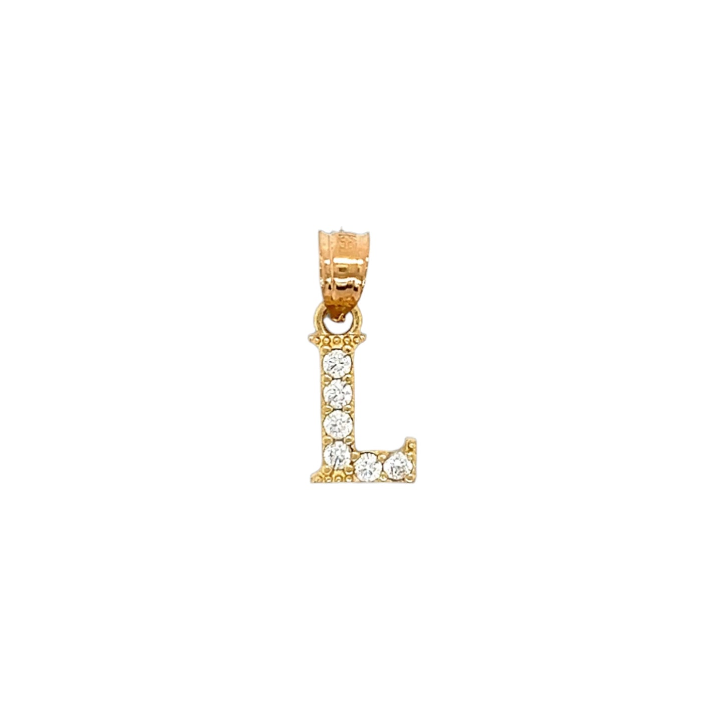 14K Timeless and Elegant Letter Jewelry CZ Pendants