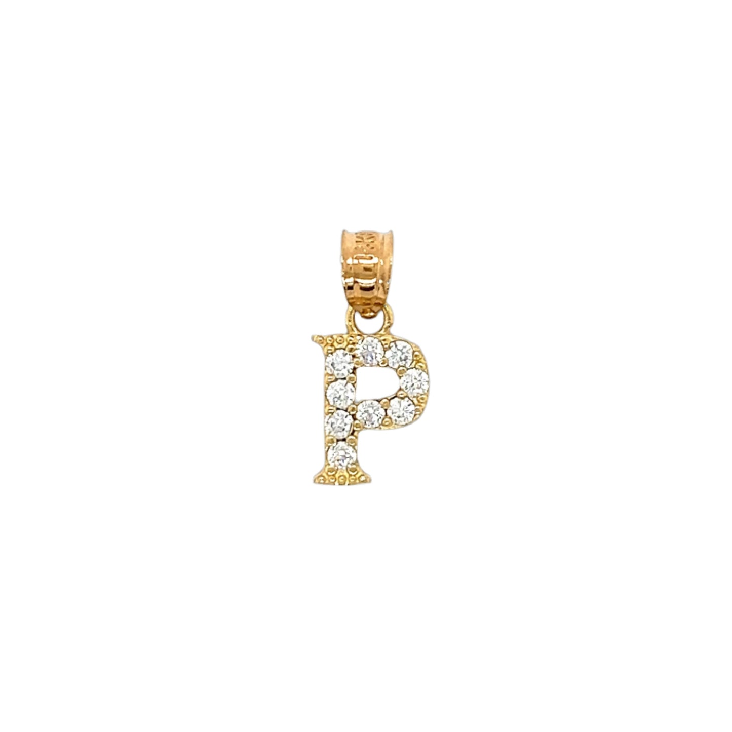 14K Timeless and Elegant Letter Jewelry CZ Pendants