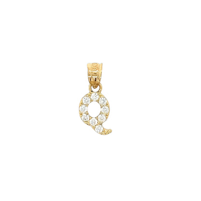 14K Gold Initials With CZ Pendants