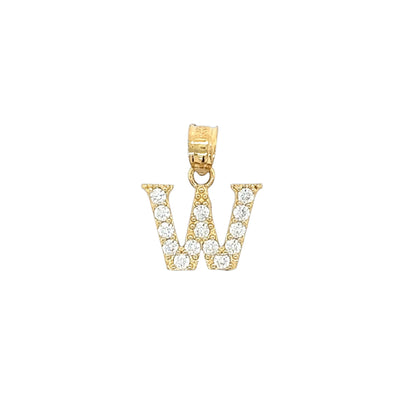 14K Gold Initials With CZ Pendants