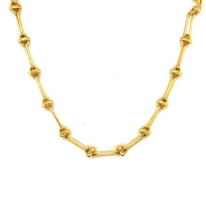 Fancy Oval Link Italiana 14k Gold Necklace - G503749