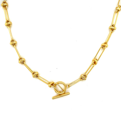 Fancy Oval Link Italiana 14k Gold Necklace - G503749