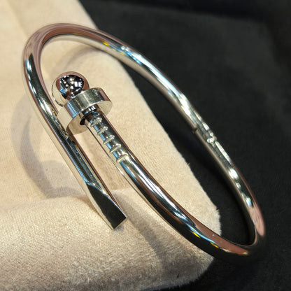 Electroplated Luxury Stainless Steel Nail Bangles Bracelets