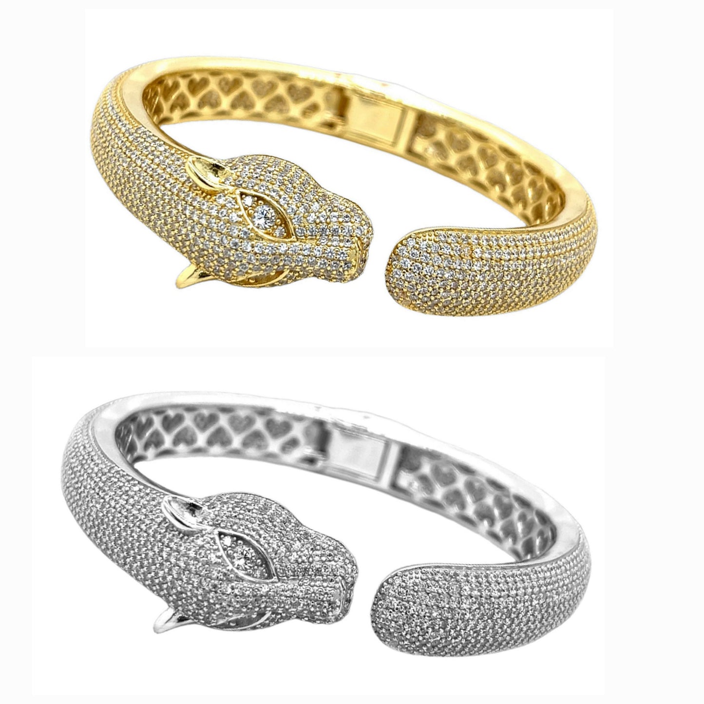 Brazalete Leopardo Plata 925