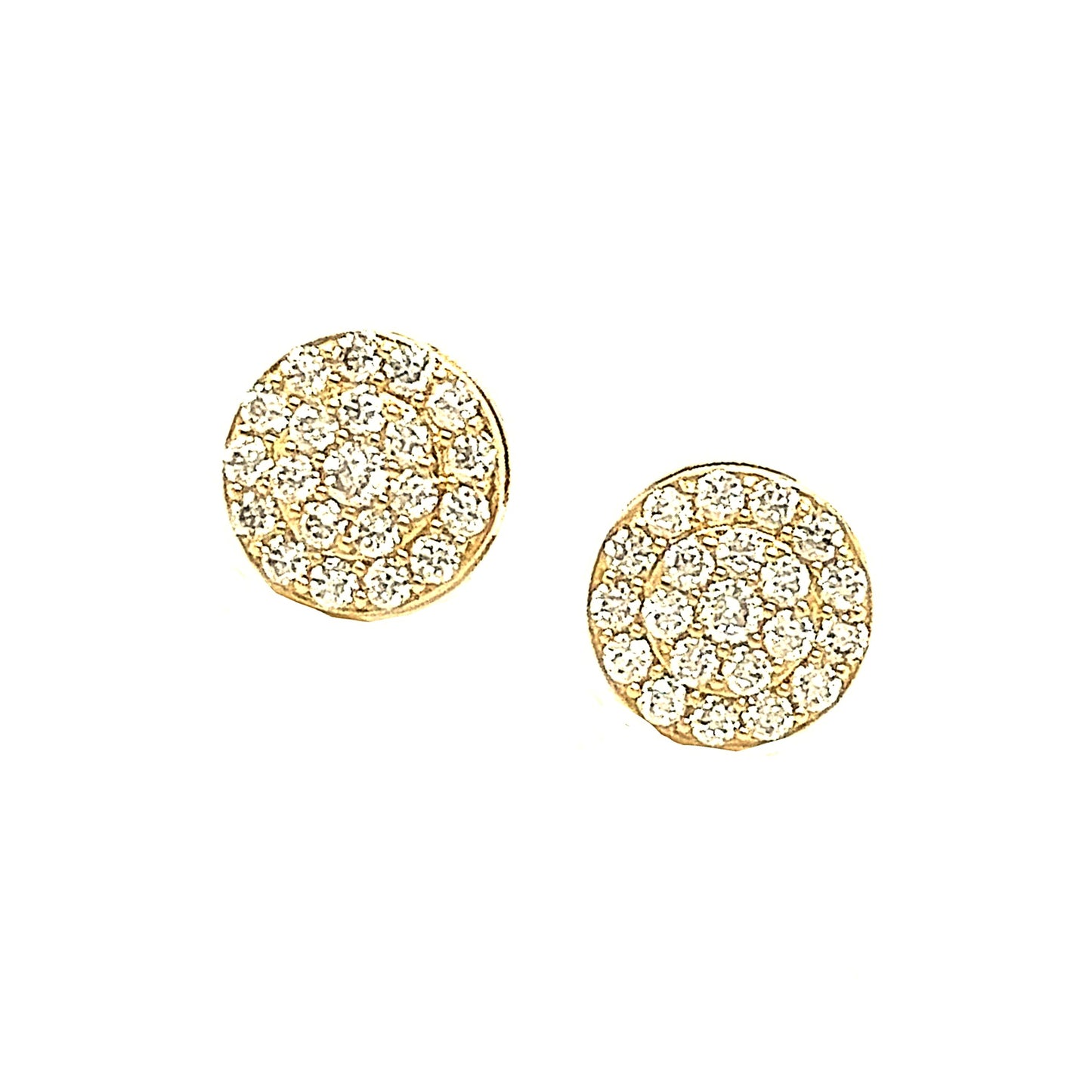 Dazzling 10k Gold 0.55ct Moissanite Round Screw Earrings - G206343