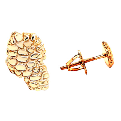 Nugget Rapper Hip Hop Men's Icy Screw Stud Unisex 0.5" Earrings - 202909