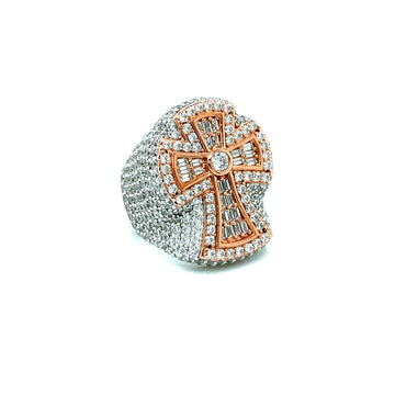 Point Cross Baguette Ring