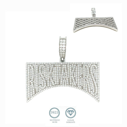 Round 4.2CT Moissanite Risktakers 925 Sterling Pendant Charm - M400149