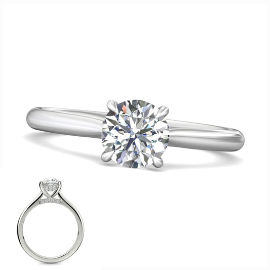 Round 2CT Main Moissanite Engagement Sterling 925 Ring -M100139