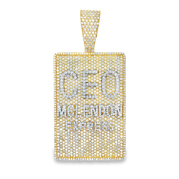 CEO McLendon Express Custom Pendant in 10K, 14K Gold with Moissanite, CVD, or Natural Diamonds