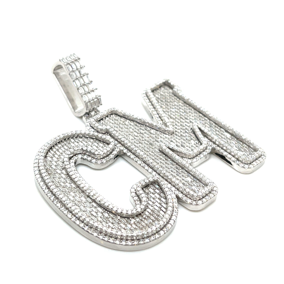 CM Custom Silver Pendant in Moissanite or Cubic Zirconia