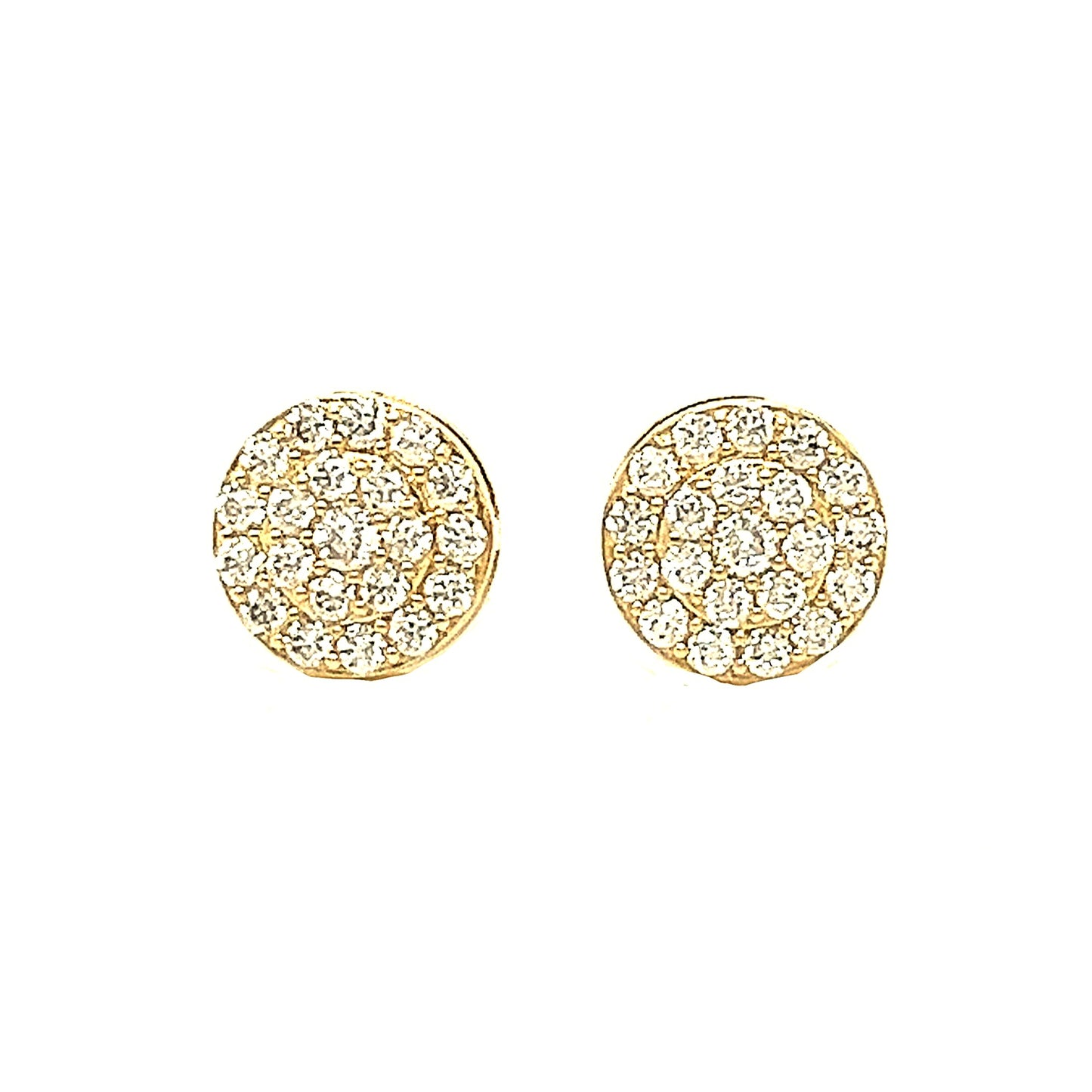 Dazzling 10k Gold 0.55ct Moissanite Round Screw Earrings - G206343