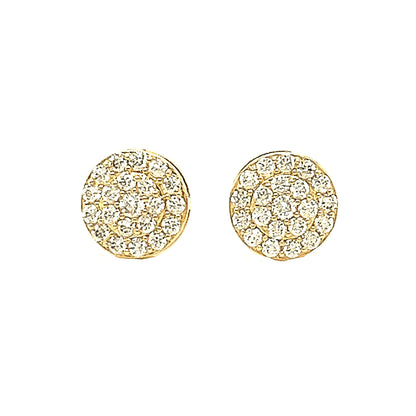 Dazzling 10k Gold 0.55ct Moissanite Round Screw Earrings - G206343