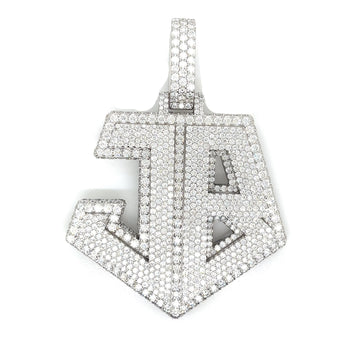 Custom JB-Style Iced Initial Pendant