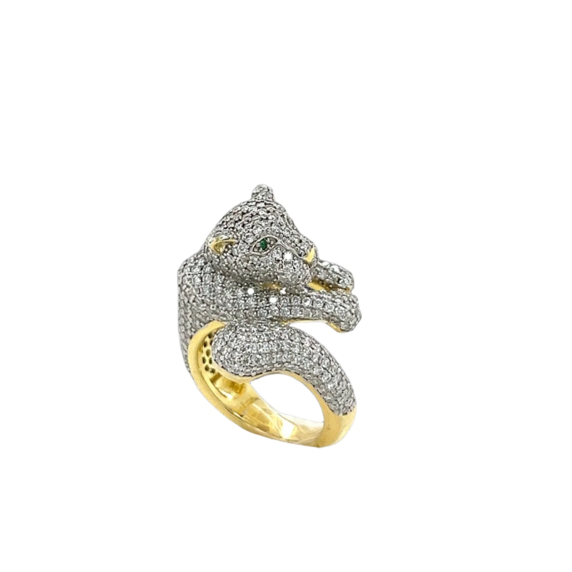Leopard Exquisite Panther Motif Ring Sparkling