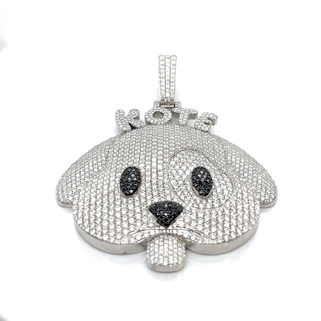 Custom Iced Dog Pendant with “KOTE” Detail