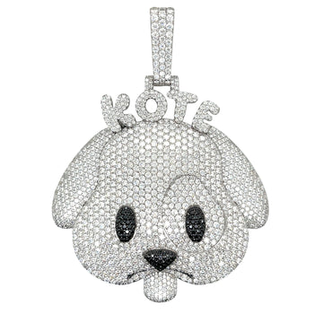 Custom Iced Dog Pendant with “KOTE” Detail